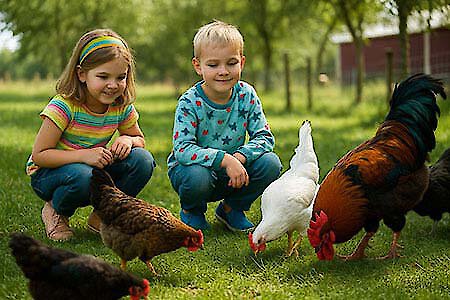 Kinderhotel im Bayerischen Wald Hühner